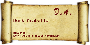 Denk Arabella névjegykártya